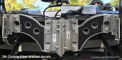 3M Carbon Fiber Bracket Decals | Minn Kota Talon Beacon Anchor Light Accessories